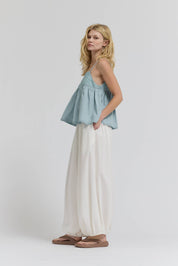 Embroidered Sleeveless Top