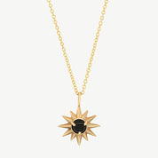 Starburst Necklace - Black Onyx/Gold