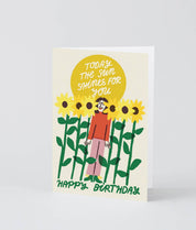 Today The Sun Shines For You Birthday Card
