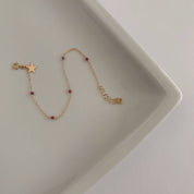 Lluvia Bracelet - Gold Filled / Ruby