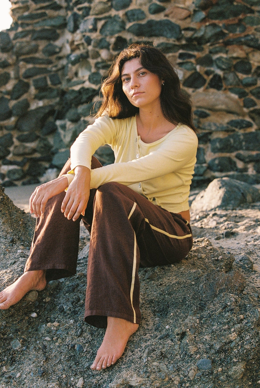 Linen Track Pant