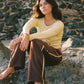 Linen Track Pant - Espresso