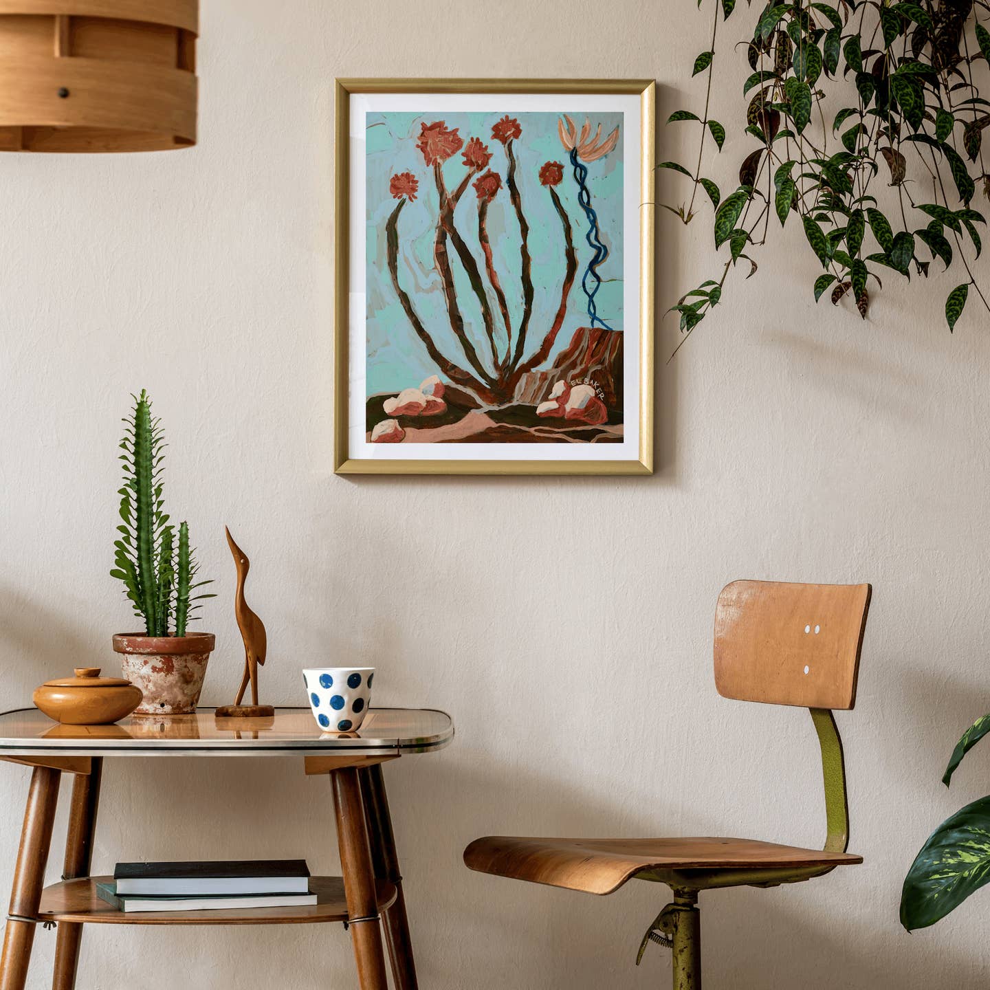 Ocotillo Desert Cactus Print