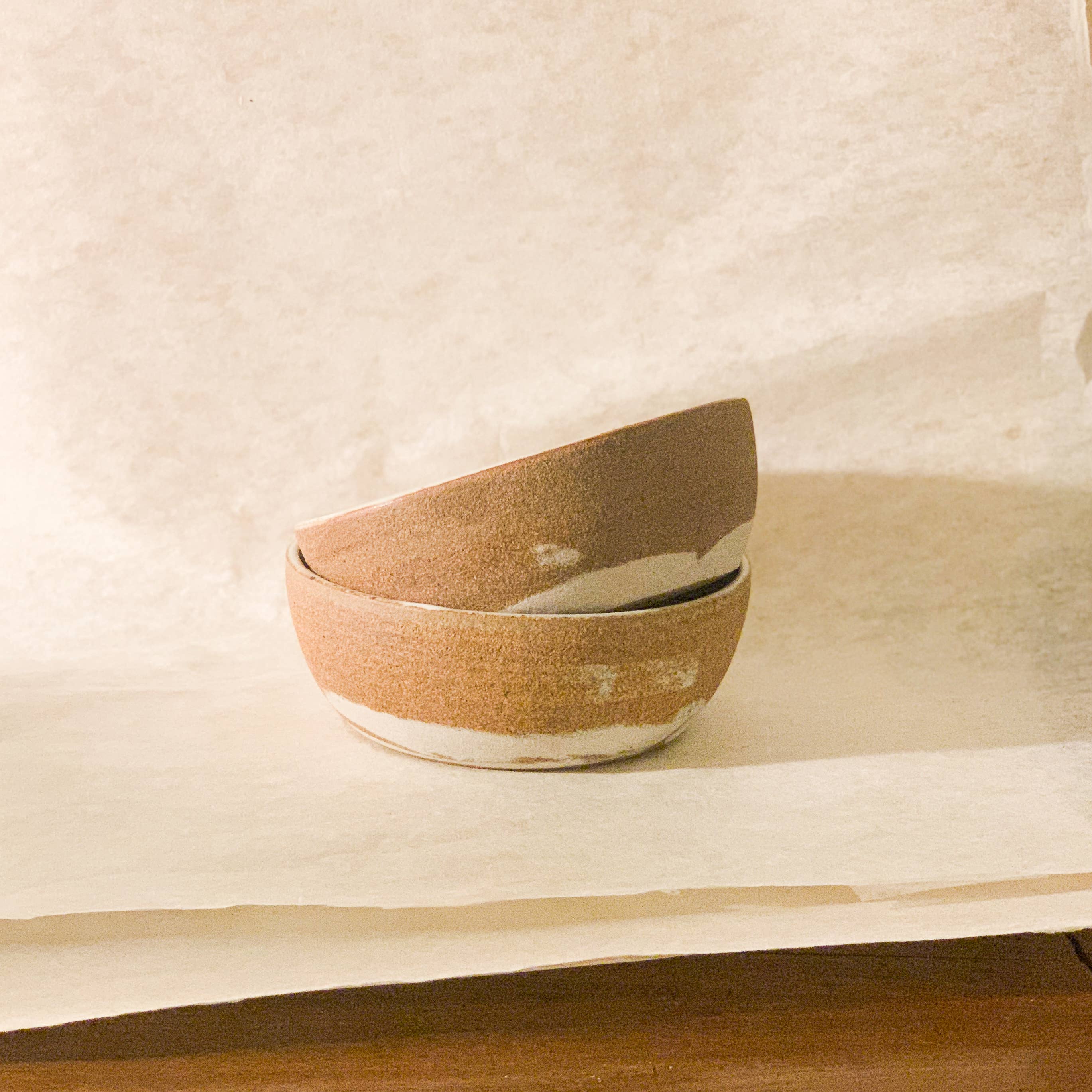 7" Marbled Coupe Bowl - Brown & White