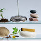 Chrome Stone Incense Holder