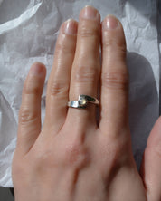 Silver Moonstone Ring