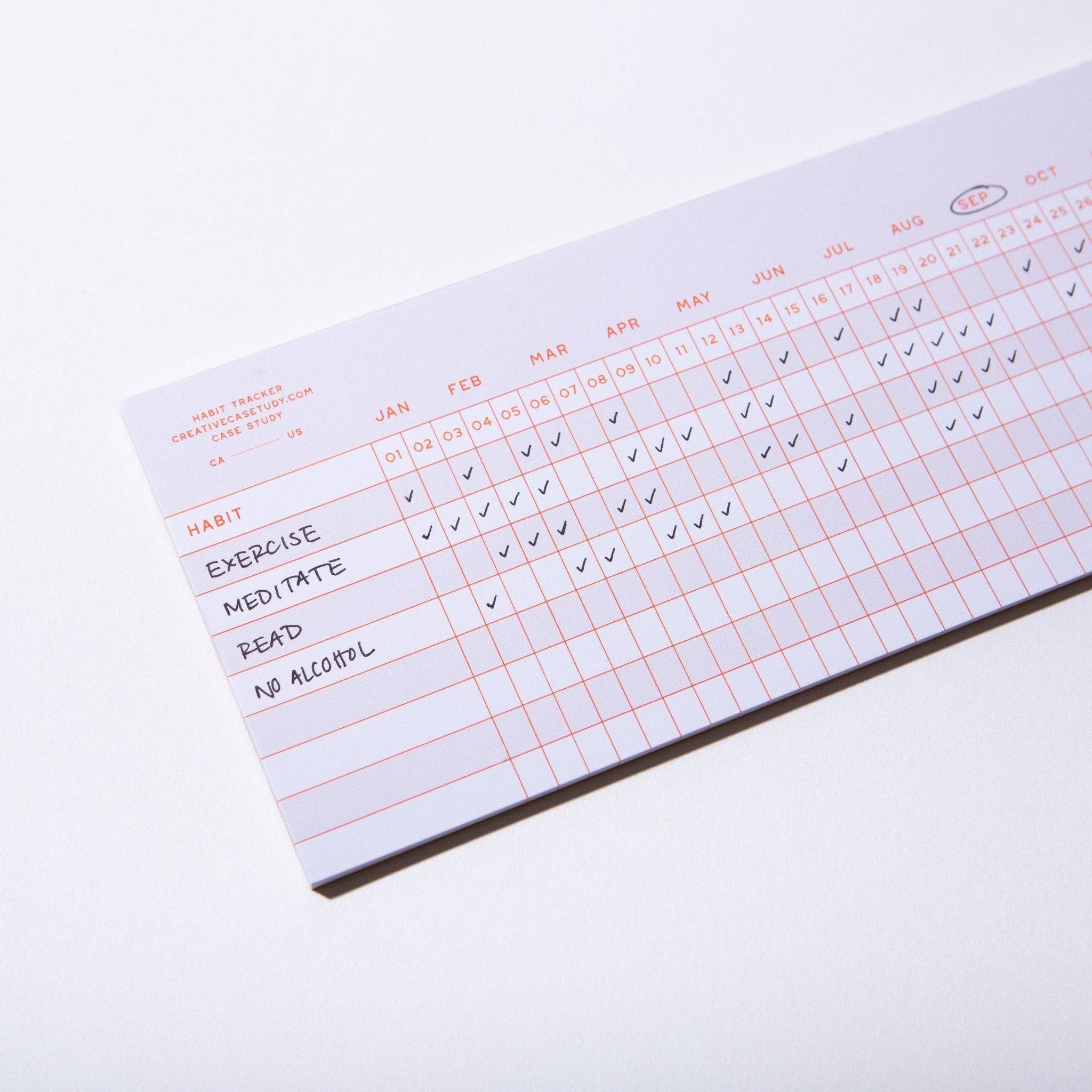 Habit Tracker Notepad – Daily & Monthly Grid Habit Tracker