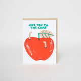 Love Apple Core Worm Card