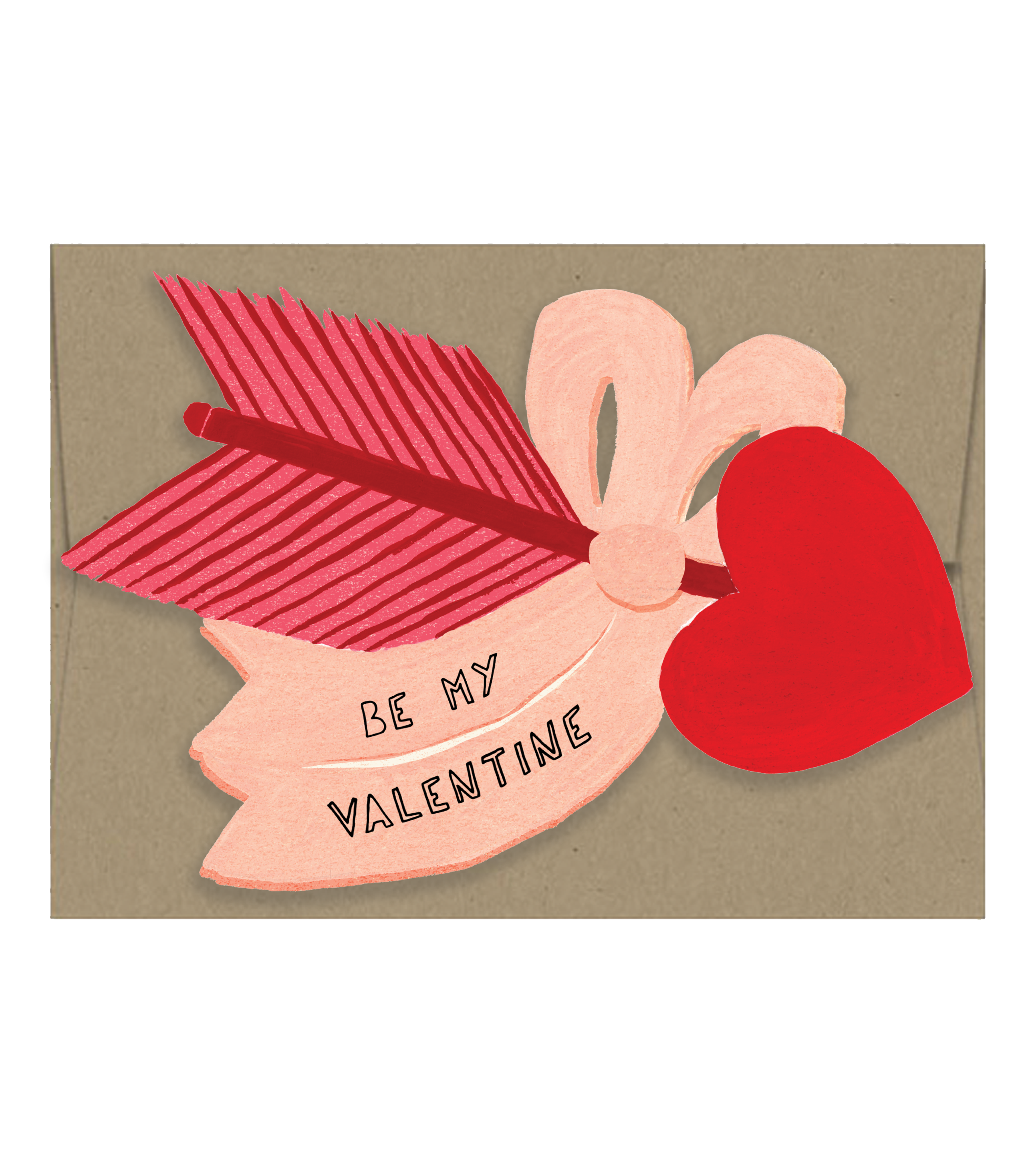 Love Arrow Die Cut Card