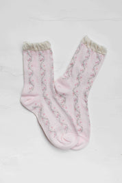 Vintage Floral Vine Crew Socks