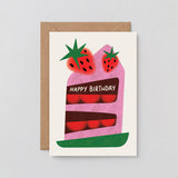 Happy Birthday Strawberry Cake Card