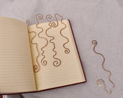 Spiral Hand Hammered Bronze Bookmark
