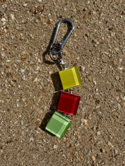 Glass Tile Bag Charm / Keychain