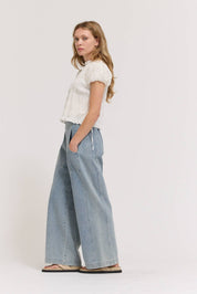 Shirring Ruffle Top