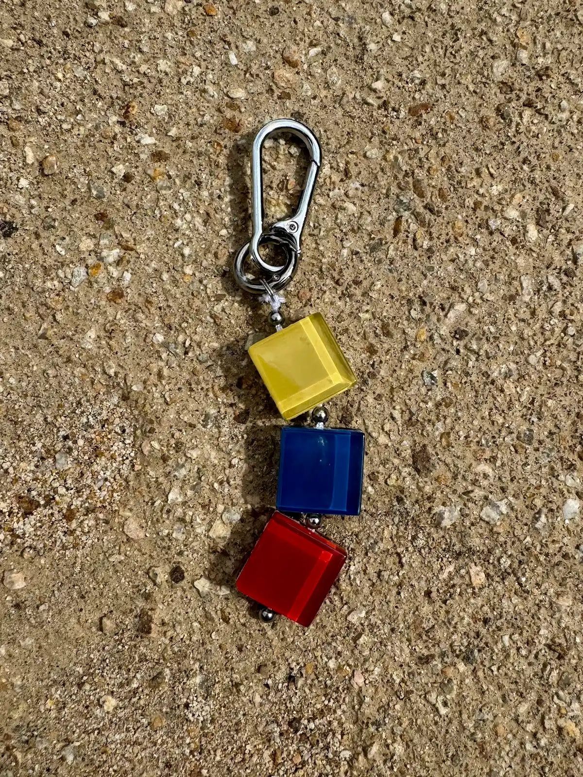 Glass Tile Bag Charm / Keychain