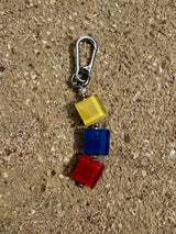 Glass Tile Bag Charm / Keychain