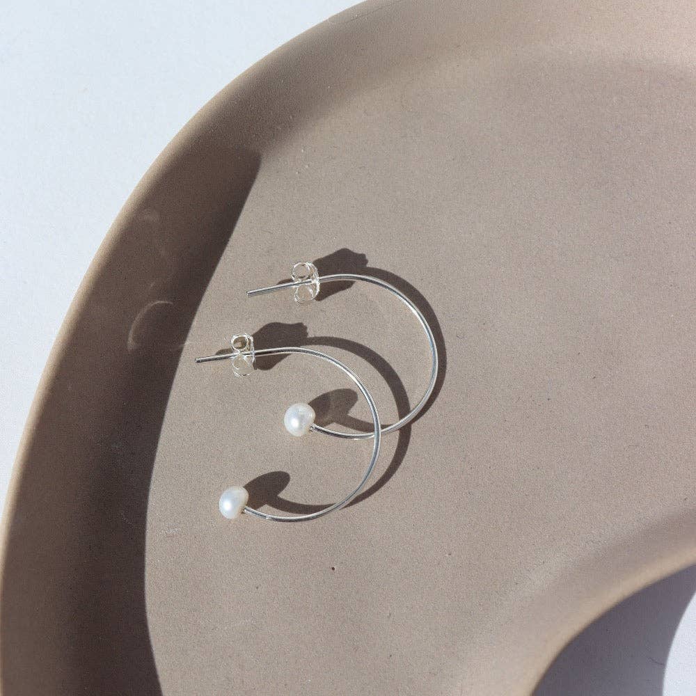Balanced Pearl Hoops