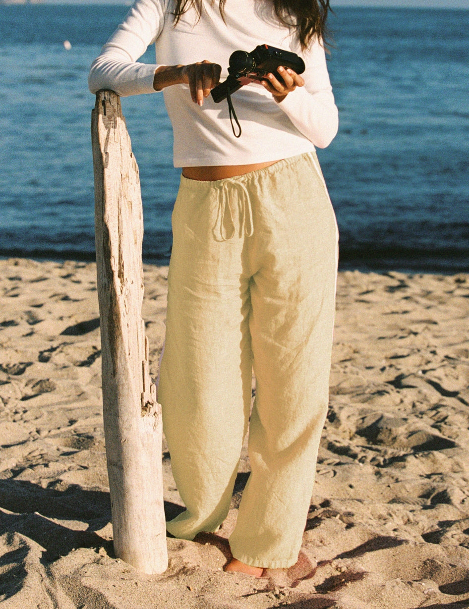 Linen Track Pant