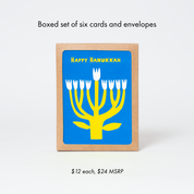 Hanukkah Flower Menorah Card