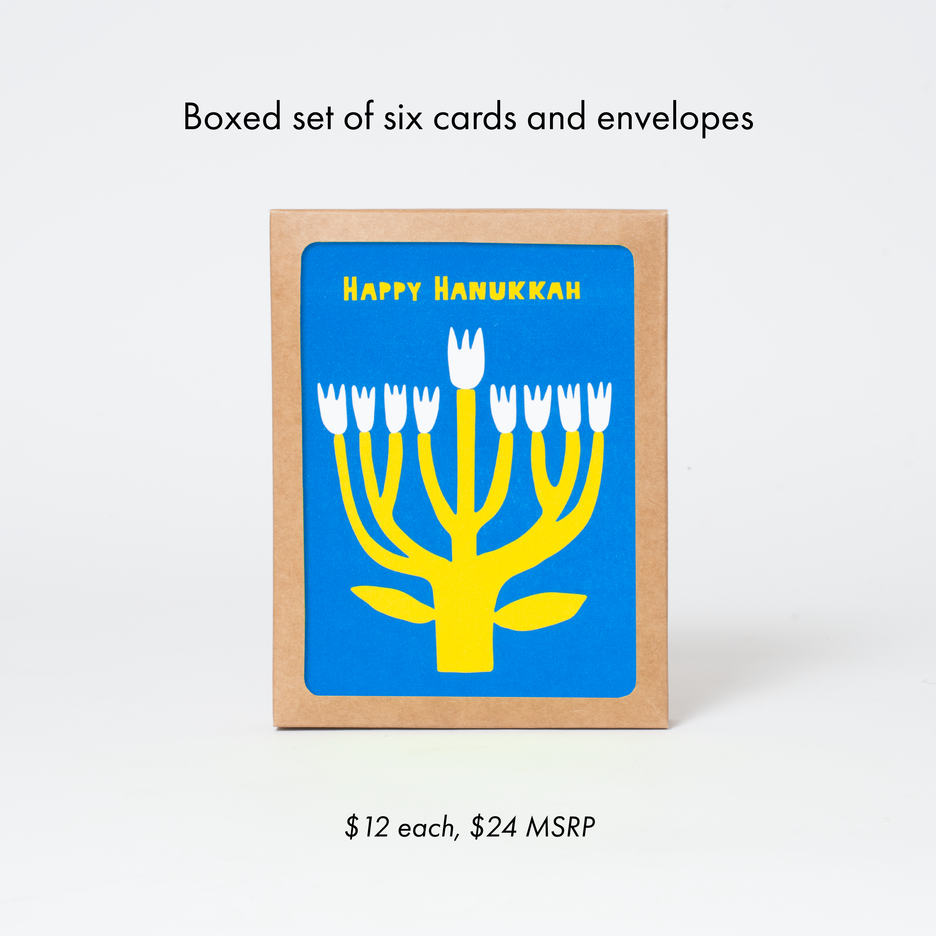 Hanukkah Flower Menorah Card
