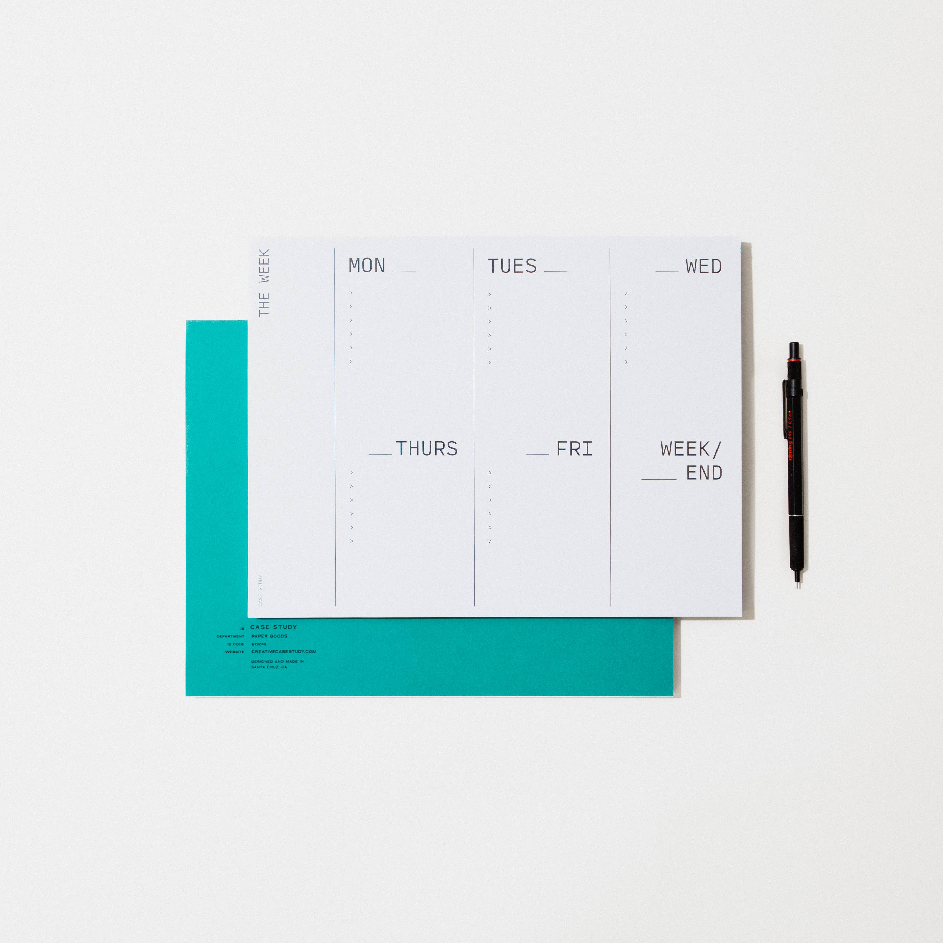Large Weekly Desk Planner Notepad