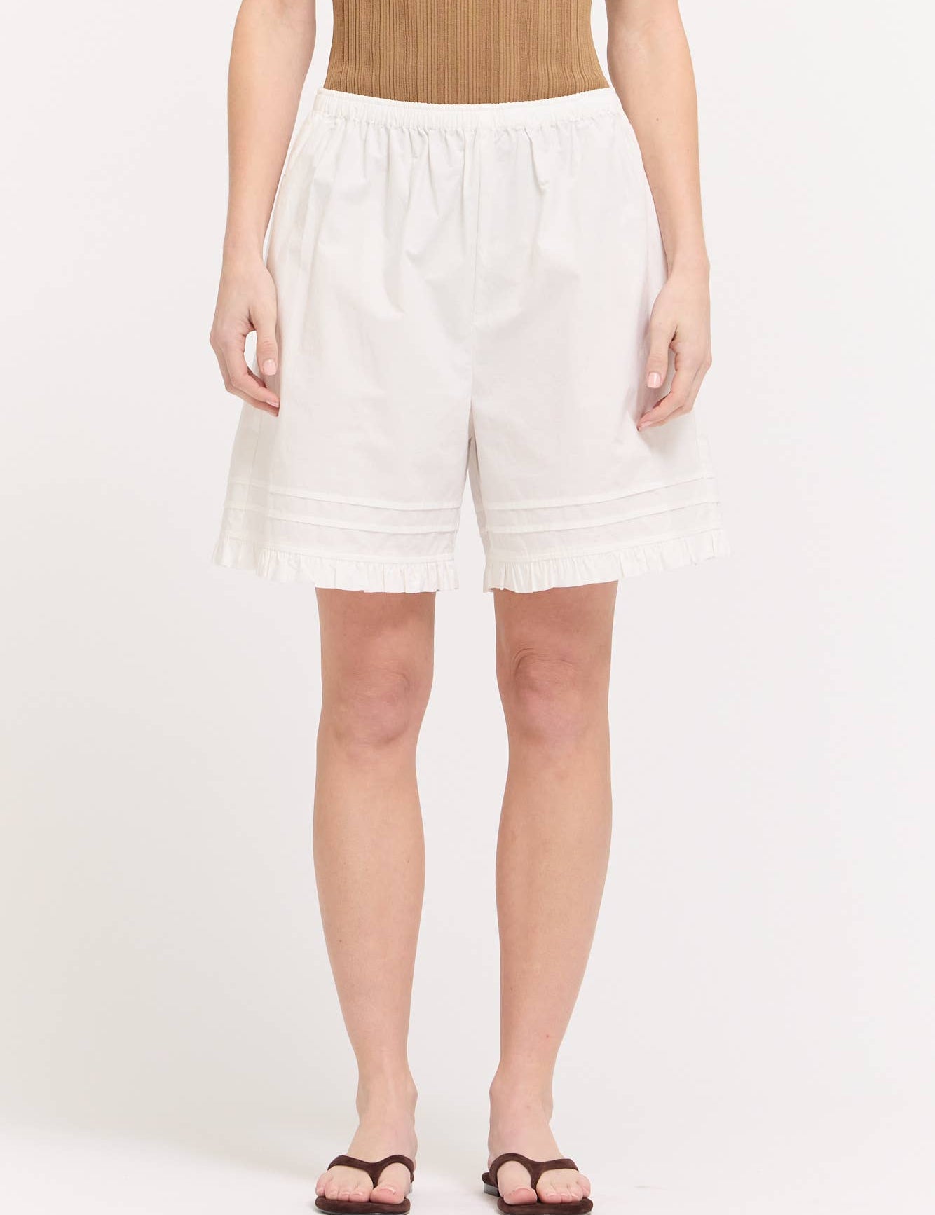 Ruffle Pleat Shorts
