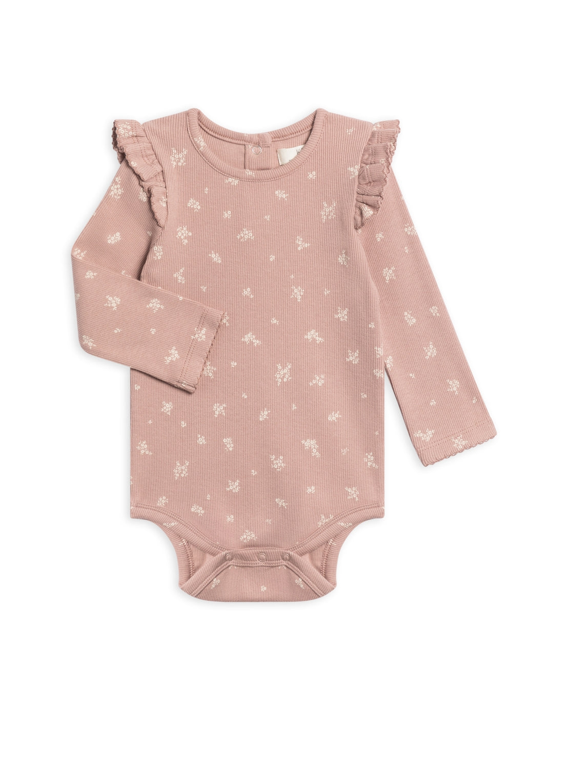 Leza Ribbed Ruffle Long Sleeve Bodysuit
