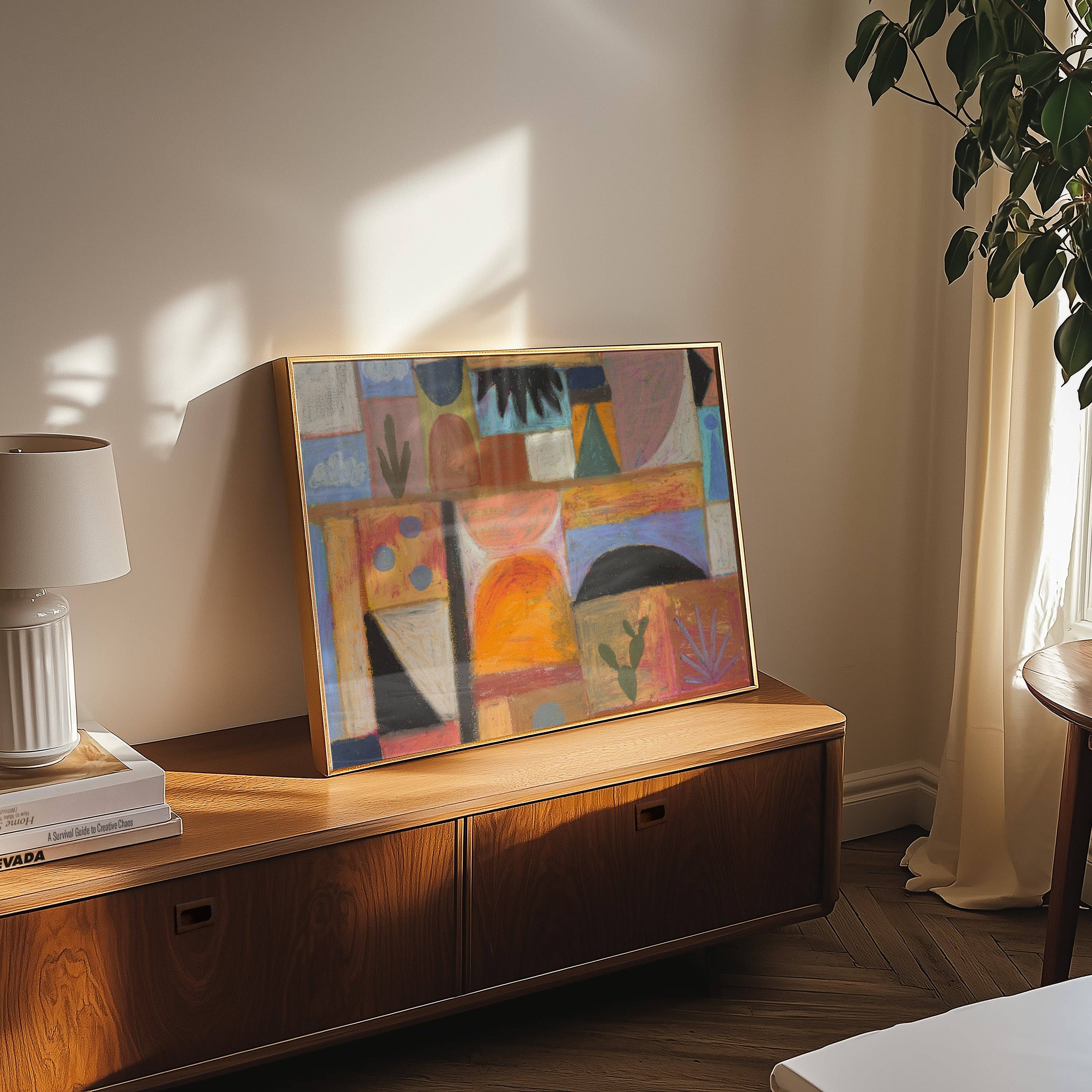 Southwestern Midcentury Collage Art Print