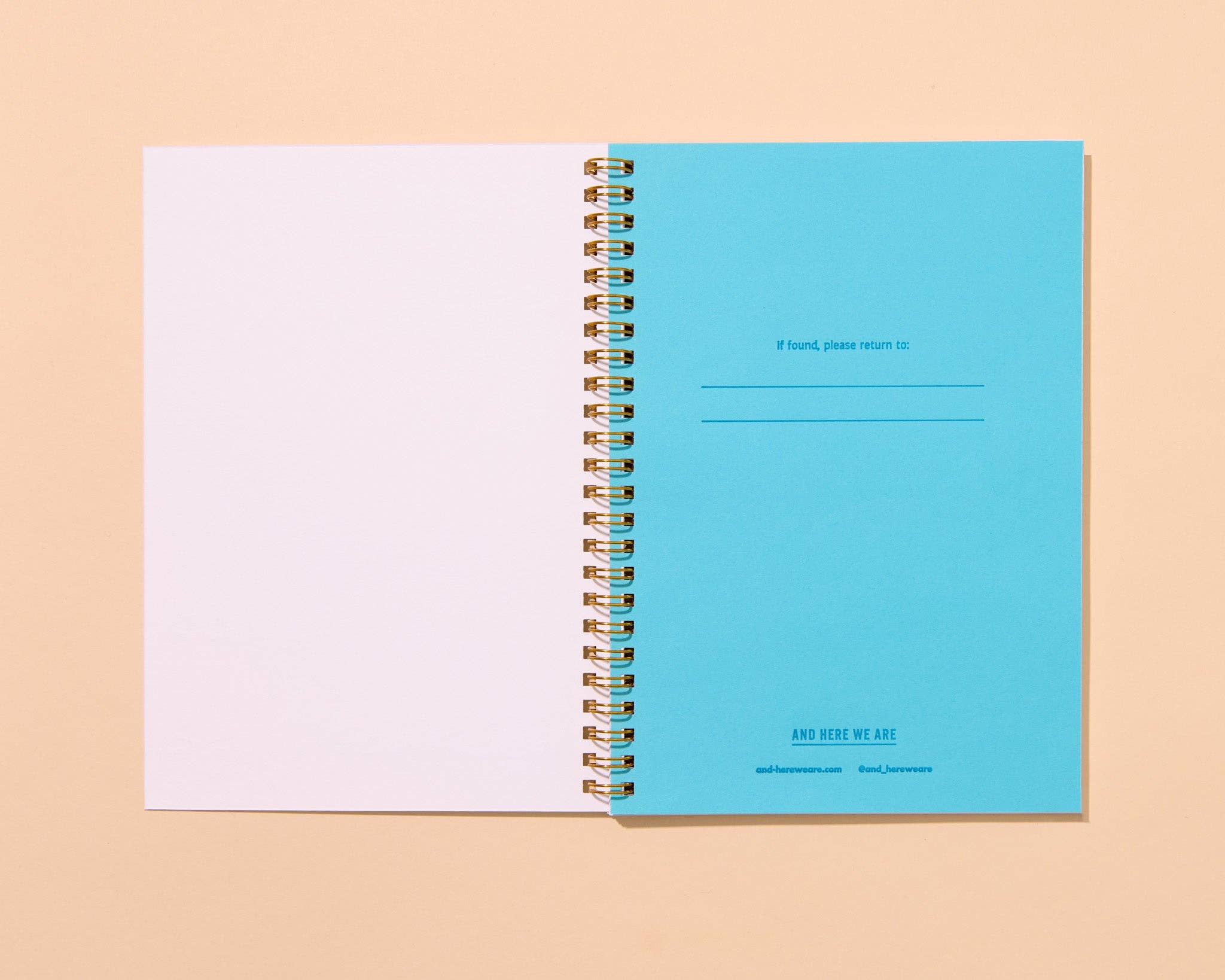 Letterpress A5 Spiral Notebook (Lined)—Gingham