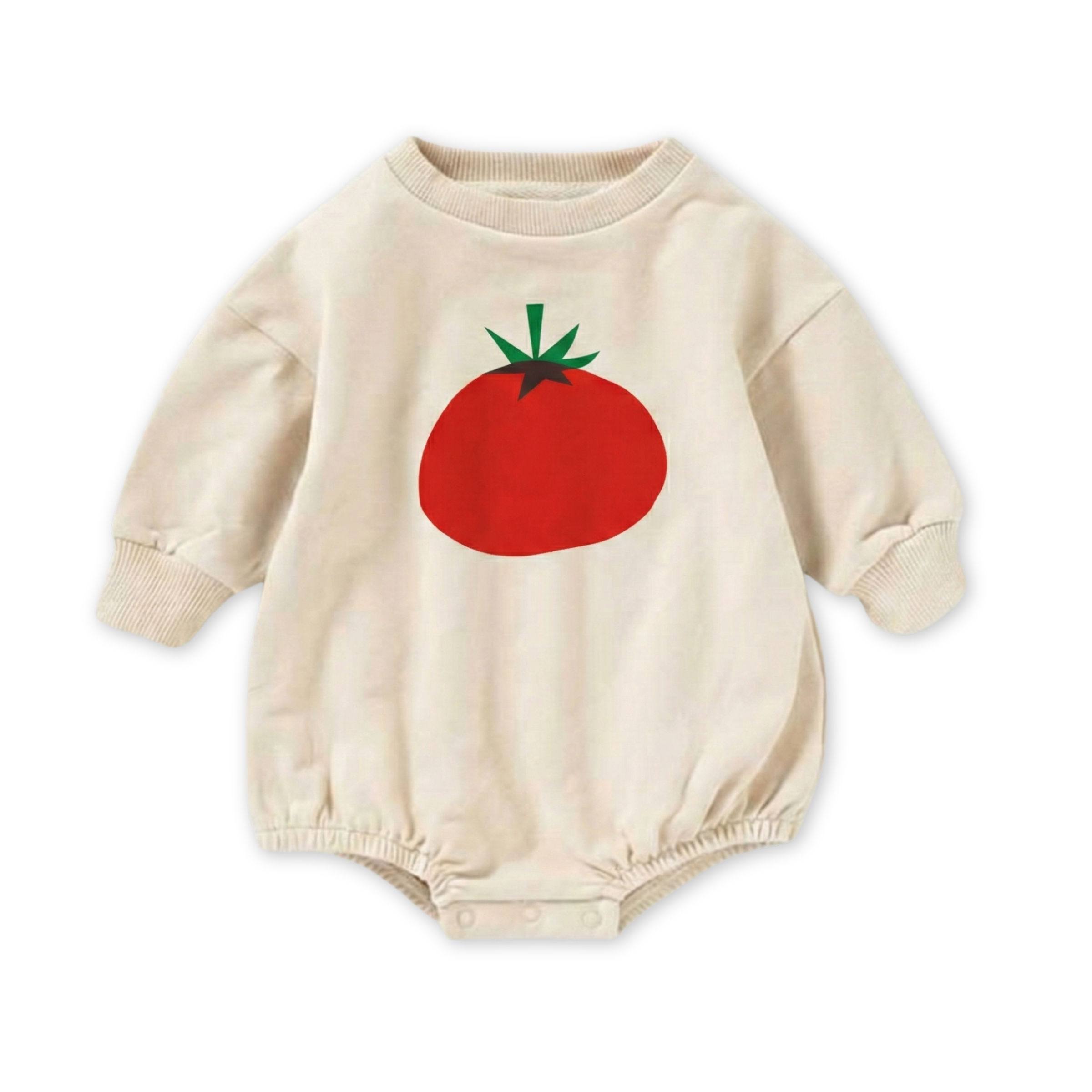 Tomato French Terry Bubble Romper