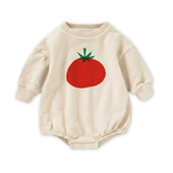Tomato French Terry Bubble Romper