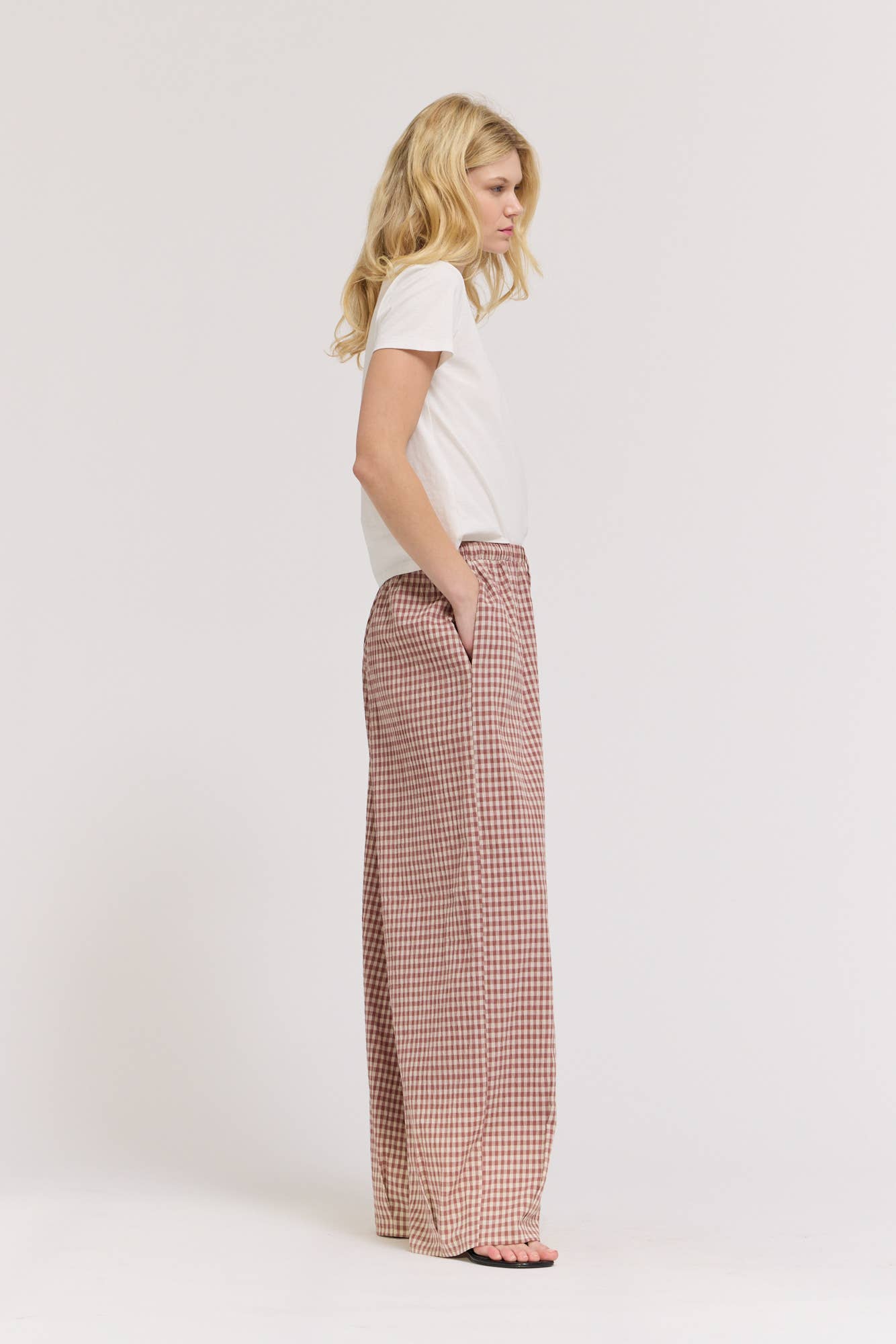 Relaxed Eyelet Pants