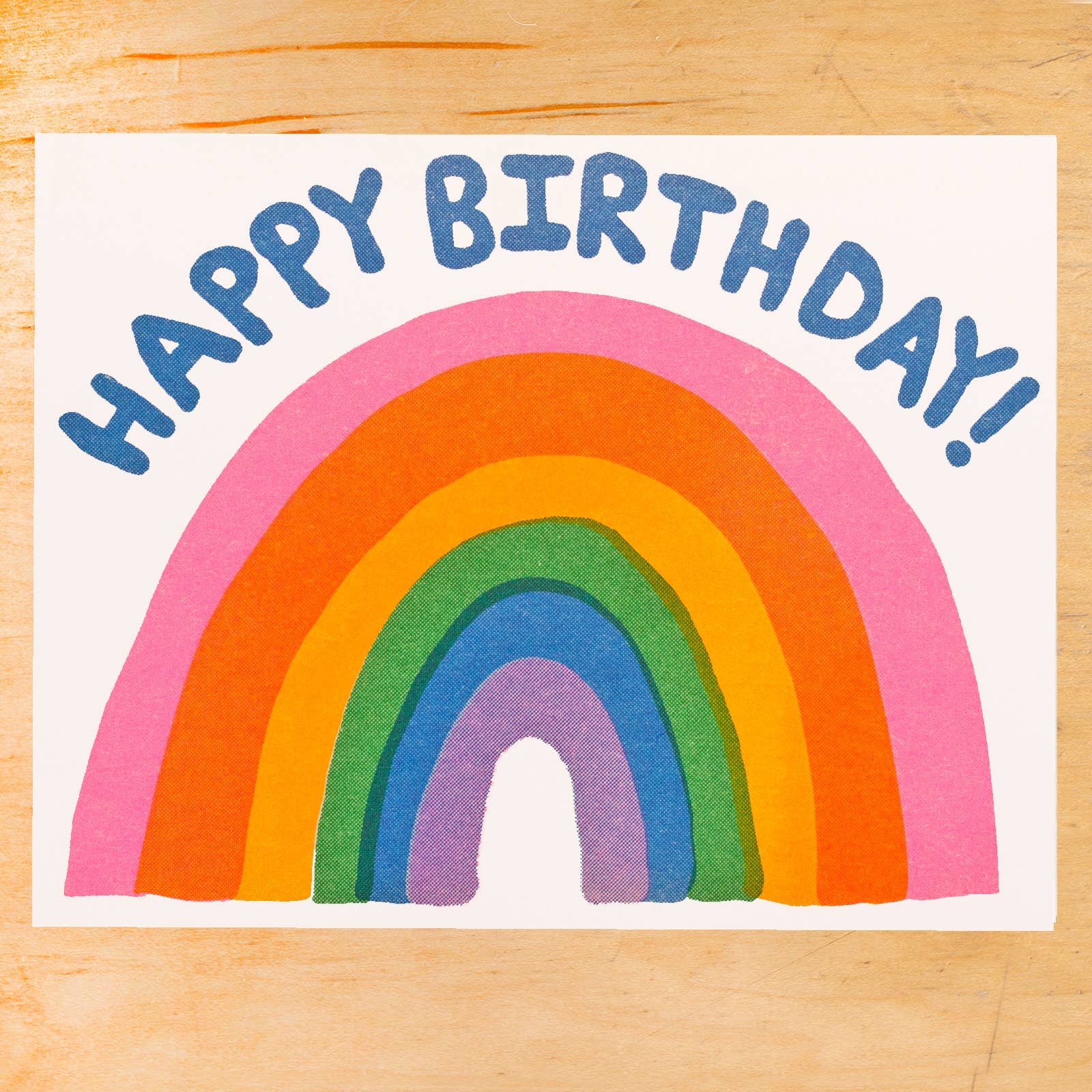 Happy Birthday Risograph Card