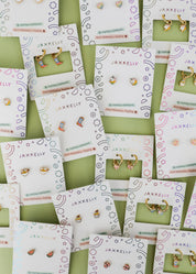 Boot Enamel Flat Back Kids Earrings