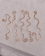 Spiral Hand Hammered Bronze Bookmark