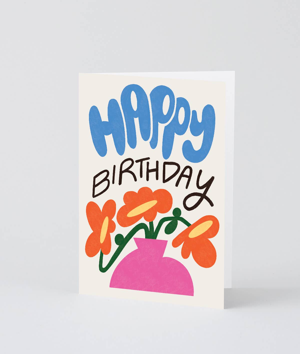 Happy Birthday Flowers In Vase Card