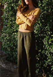 Twisted Cupro Pant - Army