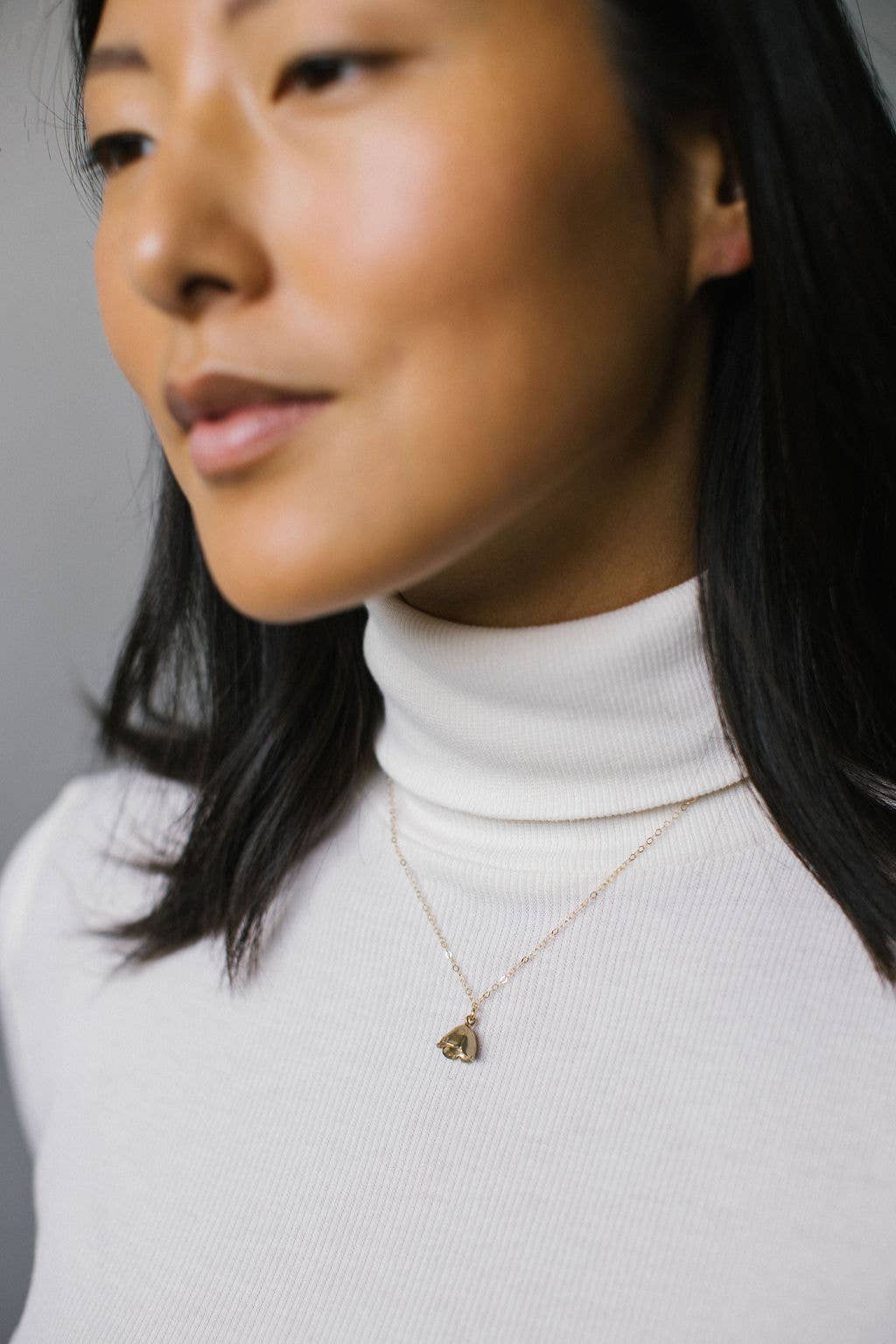 Bell Flower Charm Necklace - Gold Fill