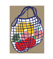 Market Bag Die Cut Card