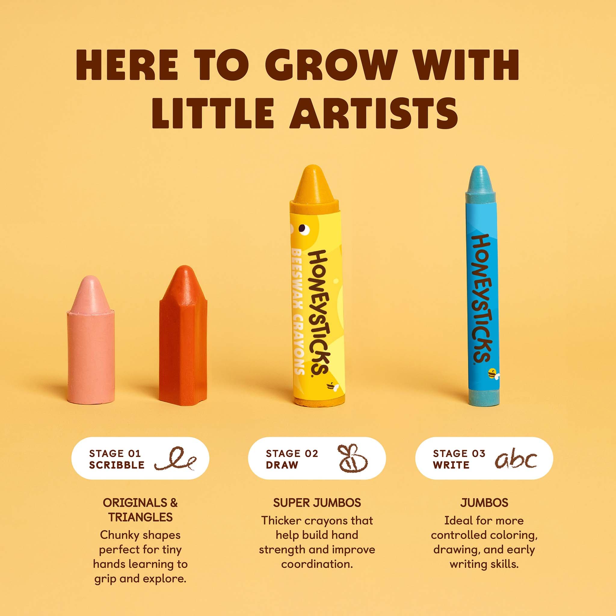 Triangle Beeswax Crayons