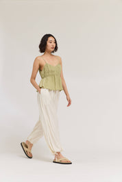 Pleated Waist Balloon Pants