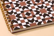 Letterpress A5 Spiral Notebook (Lined)—Autumn Quilt