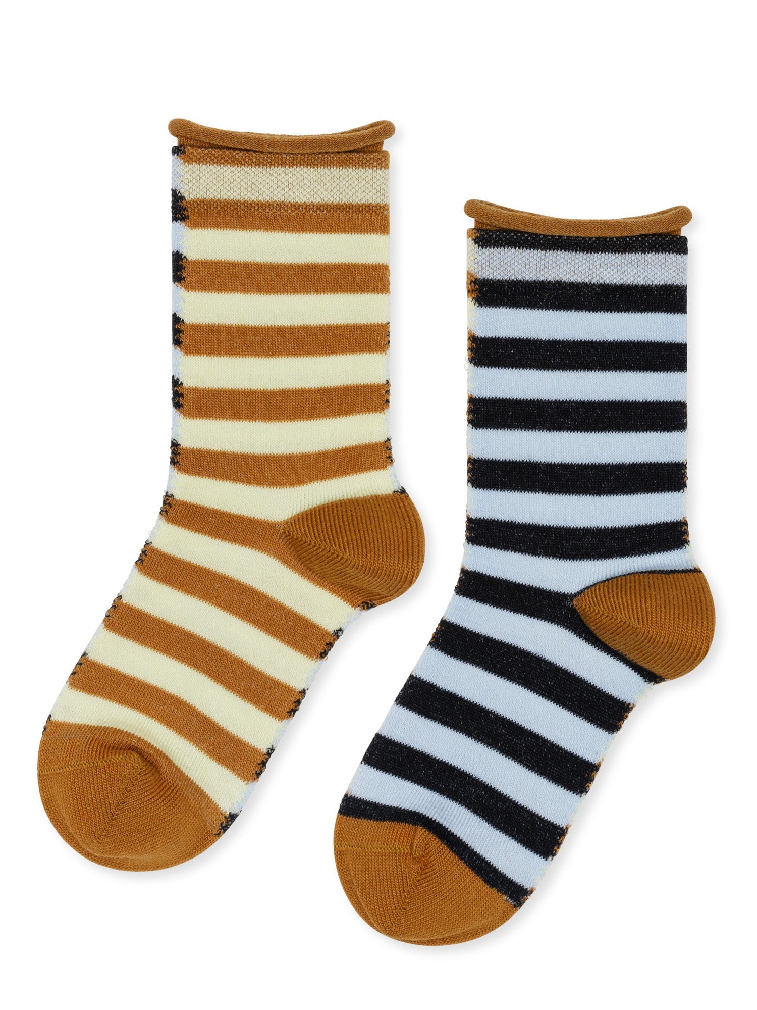 Kids Mini Half + Half Crew Sock - Camel