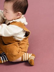 Kids Mini Half + Half Crew Sock - Camel