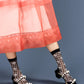 Blossom Sheer Crew Sock - Black