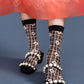 Blossom Sheer Crew Sock - Black
