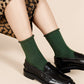 Sea Island Cotton Crew Sock - Green