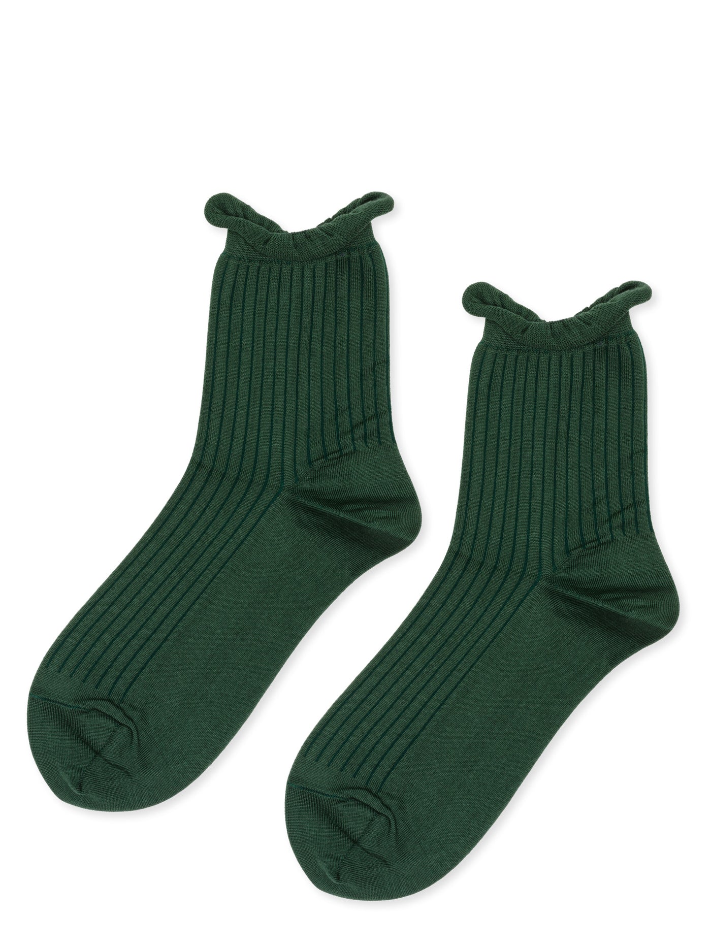 Sea Island Cotton Crew Sock - Green