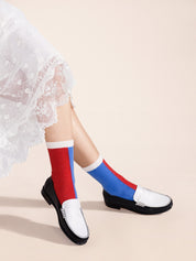 Half and Half Cashmere Crew Sock