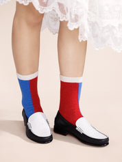 Half and Half Cashmere Crew Sock
